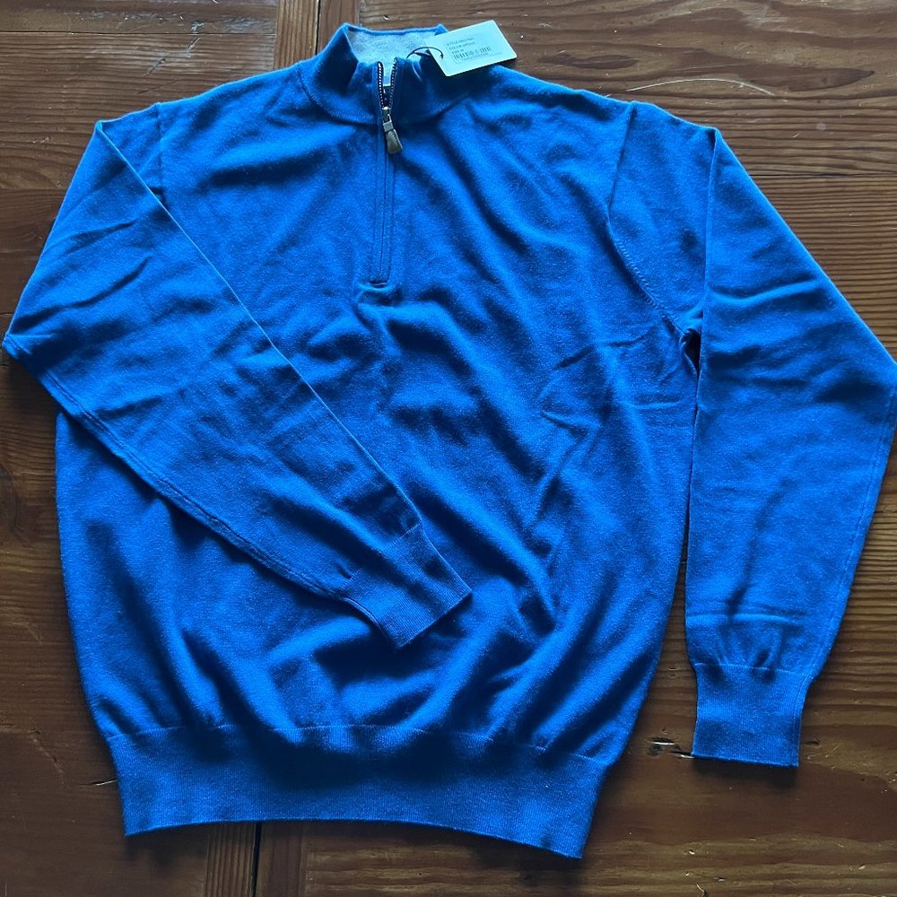 Peter Millar Men's Cashmere/Silk Blend 1/4 Zip Sweater NWT